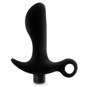 Черный анальный вибратор Silicone Vibrating Prostate Massager 01 - 10,8 см. - Blush Novelties - в Пензе купить с доставкой