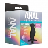 Черный анальный вибромассажёр Silicone Vibrating Prostate Massager 02 - 10,8 см. - Blush Novelties - в Пензе купить с доставкой