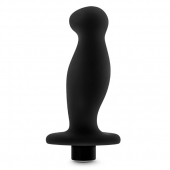 Черный анальный вибромассажёр Silicone Vibrating Prostate Massager 02 - 10,8 см. - Blush Novelties - в Пензе купить с доставкой
