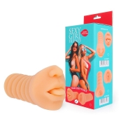 Телесный мастурбатор-ротик с высунутым язычком - Bior toys - в Пензе купить с доставкой