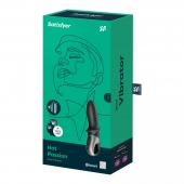 Черный анальный вибратор Hot Passion с функцией нагрева - Satisfyer - в Пензе купить с доставкой