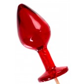 Красный леденец в форме малой анальной пробки со вкусом виски - Sosuчki - купить с доставкой в Пензе