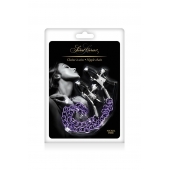Зажимы для сосков с фиолетовой цепочкой Sweet Caress Nipple Chain - Sweet Caress - купить с доставкой в Пензе