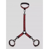 Ошейник с наручниками Reversible Faux Leather Collar and Wrist - Fifty Shades of Grey - купить с доставкой в Пензе