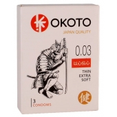 Тонкие презервативы OKOTO Thin Extra Soft - 3 шт. - Sitabella - купить с доставкой в Пензе