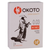 Ультратонкие презервативы OKOTO Ultra Thin - 3 шт. - Sitabella - купить с доставкой в Пензе
