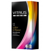 Цветные ароматизированные презервативы VITALIS PREMIUM color   flavor - 12 шт. - Vitalis - купить с доставкой в Пензе