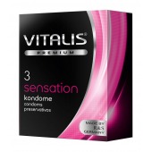 Презервативы с пупырышками и кольцами VITALIS PREMIUM sensation - 3 шт. - Vitalis - купить с доставкой в Пензе