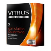Презервативы VITALIS PREMIUM stimulation   warming с согревающим эффектом - 3 шт. - Vitalis - купить с доставкой в Пензе