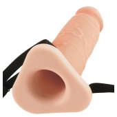 Телесный реалистичный фаллоимитатор с полостью Silicone Hollow Extension - 20 см. - Pipedream - купить с доставкой в Пензе