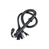 Длинный кожаный кнут с хлопушками на конце - ToyFa - купить с доставкой в Пензе