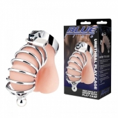 Серебристая клетка для члена Urethral Play Cage - BlueLine - купить с доставкой в Пензе