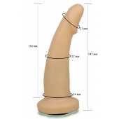 Телесная гладкая насадка Harness - 14,7 см. - LOVETOY (А-Полимер) - купить с доставкой в Пензе