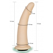 Телесная гладкая насадка-фаллоимитатор Harness - 17 см. - LOVETOY (А-Полимер) - купить с доставкой в Пензе