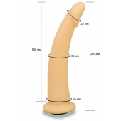 Телесная гладкая насадка-фаллоимитатор Harness - 20 см. - LOVETOY (А-Полимер) - купить с доставкой в Пензе