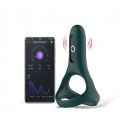 Изумрудное виброкольцо Magic Motion Rise с подхватом мошонки - Magic Motion - в Пензе купить с доставкой