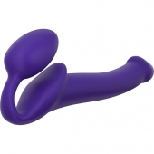 Фиолетовый безремневой страпон Silicone Bendable Strap-On - size M - Strap-on-me - купить с доставкой в Пензе