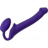Фиолетовый безремневой страпон Silicone Bendable Strap-On - size M - Strap-on-me - купить с доставкой в Пензе