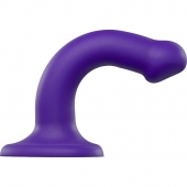 Фиолетовый фаллоимитатор-насадка Strap-On-Me Dildo Dual Density size S - 17 см. - Strap-on-me - купить с доставкой в Пензе