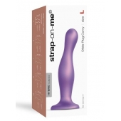 Фиолетовая насадка Strap-On-Me Dildo Plug Curvy size L - Strap-on-me - купить с доставкой в Пензе