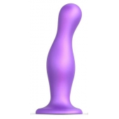 Фиолетовая насадка Strap-On-Me Dildo Plug Curvy size L - Strap-on-me - купить с доставкой в Пензе