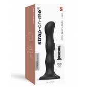 Черная насадка Strap-On-Me Dildo Geisha Balls size M - Strap-on-me - купить с доставкой в Пензе
