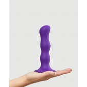 Фиолетовая насадка Strap-On-Me Dildo Geisha Balls size M - Strap-on-me - купить с доставкой в Пензе