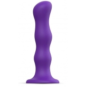 Фиолетовая насадка Strap-On-Me Dildo Geisha Balls size M - Strap-on-me - купить с доставкой в Пензе