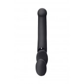 Черный безремневой вибрострапон Silicone Bendable Strap-On - size XL - Strap-on-me - купить с доставкой в Пензе