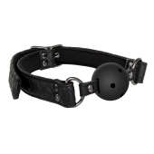 Черный кляп-шарик BALL GAG DIAMOND - Dream Toys - купить с доставкой в Пензе