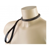 Эффектный сверкающий ошейник с поводком  Гламур - Sitabella - купить с доставкой в Пензе