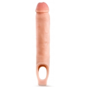 Телесная насадка-удлинитель 11.5 Inch Silicone Cock Sheath Penis Extender - 29,2 см. - Blush Novelties - в Пензе купить с доставкой
