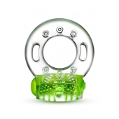 Зеленое эрекционное виброкольцо Arouser Vibrating C-Ring - Blush Novelties - в Пензе купить с доставкой
