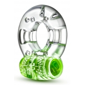 Зеленое эрекционное виброкольцо Arouser Vibrating C-Ring - Blush Novelties - в Пензе купить с доставкой