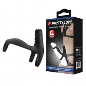 Черная вибронасадка на пенис Vibrating Penis Sling - Baile - в Пензе купить с доставкой