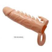Телесная удлиняющая насадка Penis Sleeve Emmitt - 17 см. - Baile - в Пензе купить с доставкой