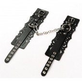 Узорчатые кожаные оковы с регулируемыми ремешками - Crazy Handmade - купить с доставкой в Пензе