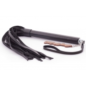 Черная кожаная плеть  Индиго  - 50 см. - Crazy Handmade - купить с доставкой в Пензе