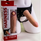 Страпон Харнесс из трусиков и насадки-фаллоса - 17,5 см. - LOVETOY (А-Полимер) - купить с доставкой в Пензе
