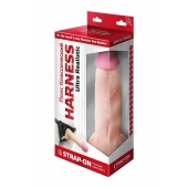 Страпон системы Харнесс: трусики с плугом и реалистичная насадка - 17,5 см. - LOVETOY (А-Полимер) - купить с доставкой в Пензе