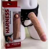 Насадка-фаллос в комплекте с трусиками Harness - 21,6 см. - LOVETOY (А-Полимер) - купить с доставкой в Пензе