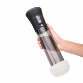 Черная автоматическая вакуумная помпа Pink Vibe с 2 уплотнительными кольцами - Pink Vibe - в Пензе купить с доставкой