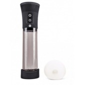 Черная автоматическая вакуумная помпа Pink Vibe с 2 уплотнительными кольцами - Pink Vibe - в Пензе купить с доставкой