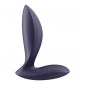 Фиолетовый анальный вибростимулятор Power Plug - Satisfyer - в Пензе купить с доставкой