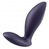 Фиолетовый анальный вибростимулятор Power Plug - Satisfyer - в Пензе купить с доставкой