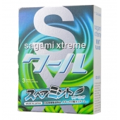 Презервативы Sagami Xtreme Mint с ароматом мяты - 3 шт. - Sagami - купить с доставкой в Пензе