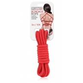 Красная хлопковая веревка для связывания - 3 м. - Lux Fetish - купить с доставкой в Пензе