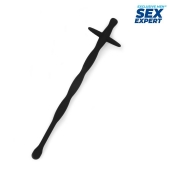 Черный силиконовый уретральный стимулятор - 15 см. - Sex Expert - купить с доставкой в Пензе