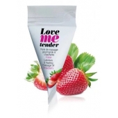 Съедобное согревающее массажное масло Love Me Tender Strawberry с ароматом клубники - 10 мл. - Love to Love - купить с доставкой в Пензе