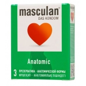 Презервативы анатомической формы Masculan Anatomic - 3 шт. - Masculan - купить с доставкой в Пензе